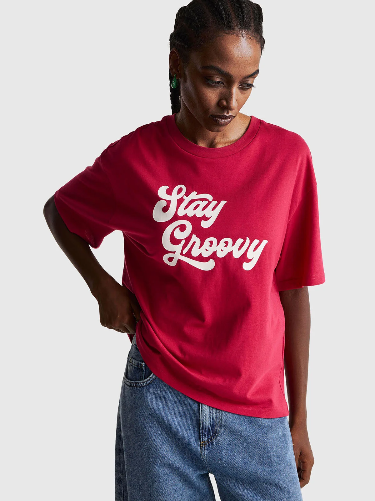 UNITED COLORS OF BENETTON Áo Thun Ngắn Tay Nữ Women T-Shirt