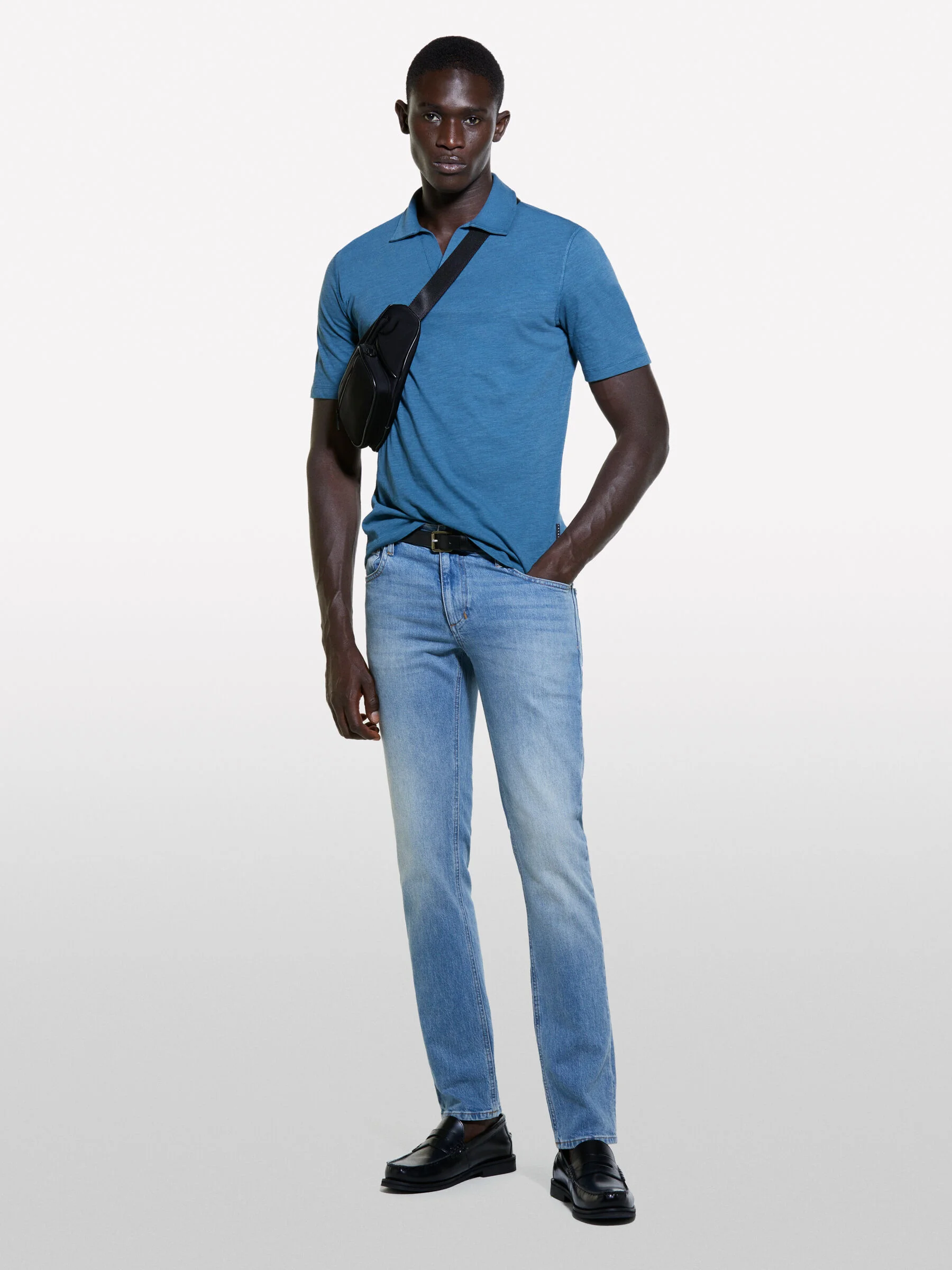 SISLEY Áo Thun Ngắn Tay Nam Men Polo