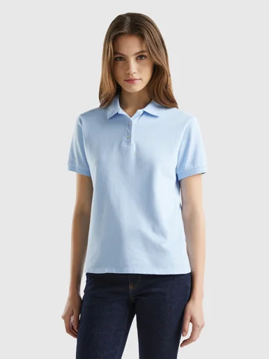 UNITED COLORS OF BENETTON Áo Thun Polo Tay Ngắn Nữ Polo In Stretch Organic Cotton