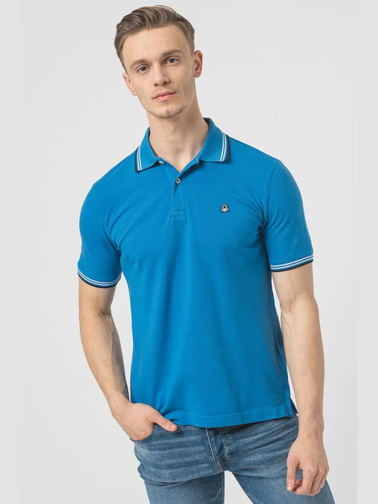 UNITED COLORS OF BENETTON Áo Thun Polo Nam Short Sleeve Stretch Cotton Polo