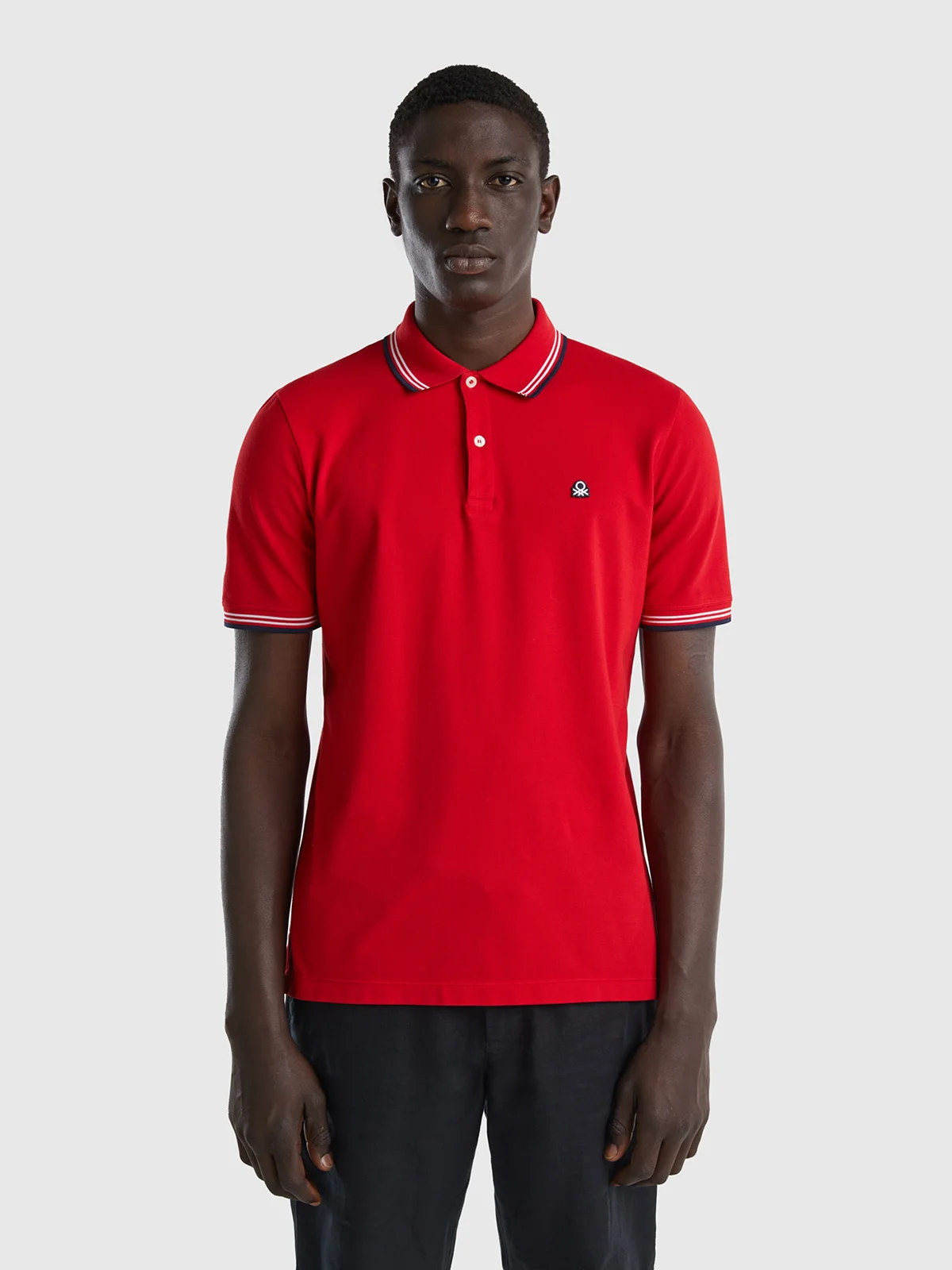 UNITED COLORS OF BENETTON Áo Thun Polo Nam Short Sleeve Stretch Cotton Polo