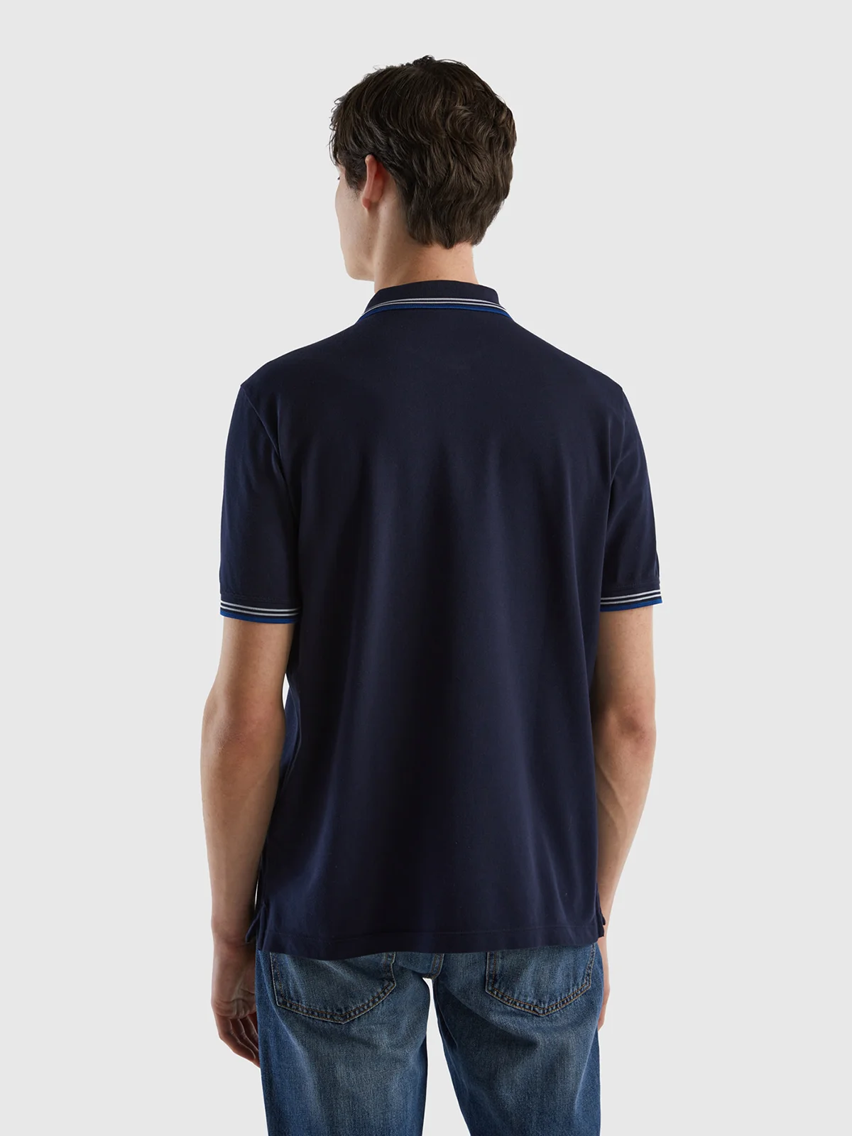 UNITED COLORS OF BENETTON Áo Thun Polo Nam Short Sleeve Stretch Cotton Polo