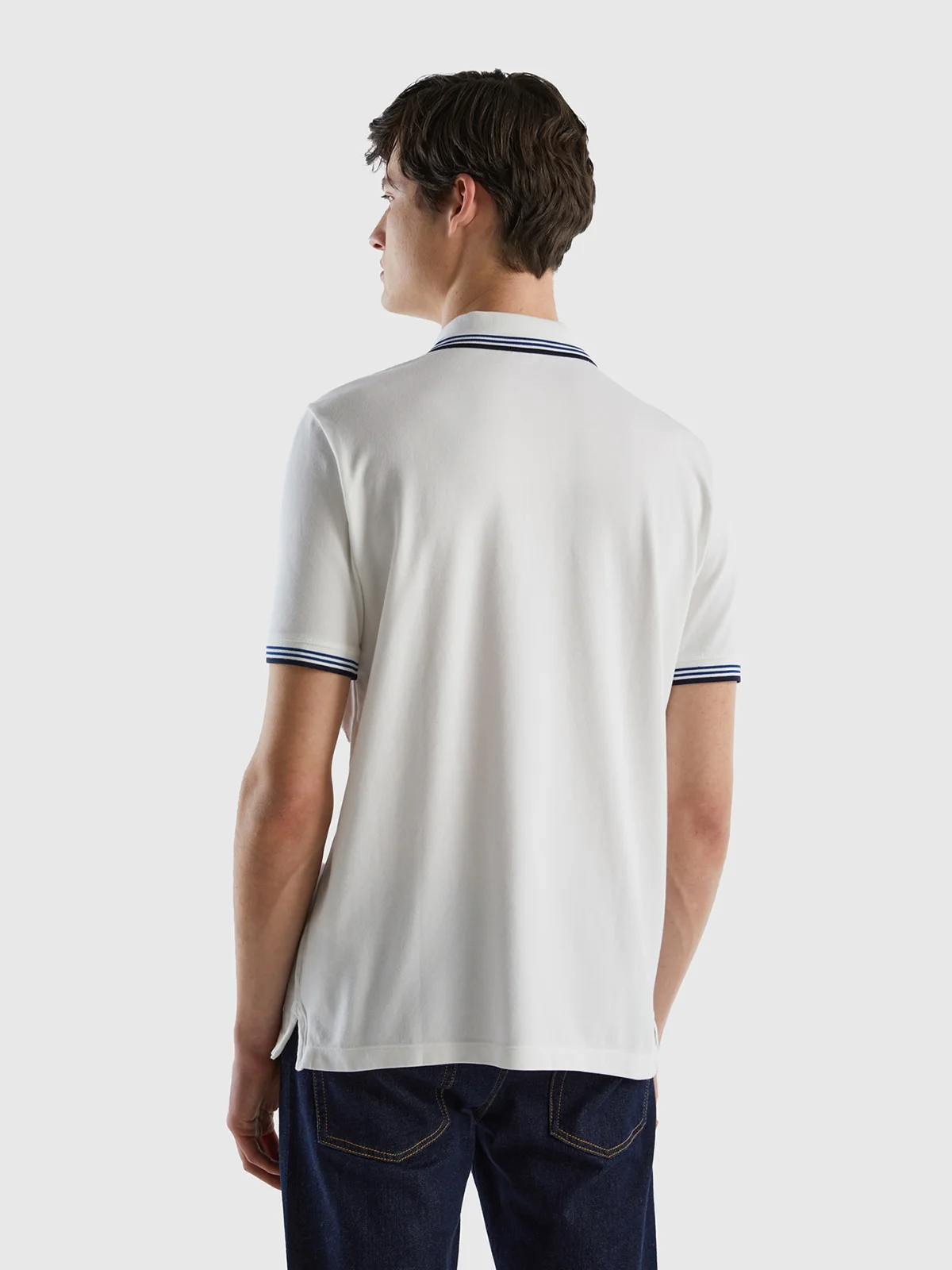 UNITED COLORS OF BENETTON Áo Thun Polo Nam Short Sleeve Stretch Cotton Polo