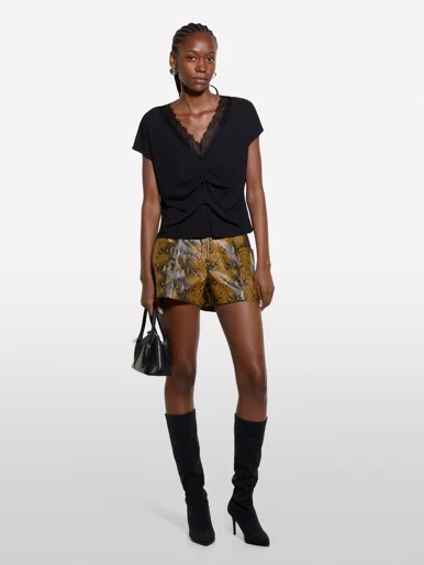 SISLEY Áo Thun Ngắn Tay Nữ Women T-Shirt