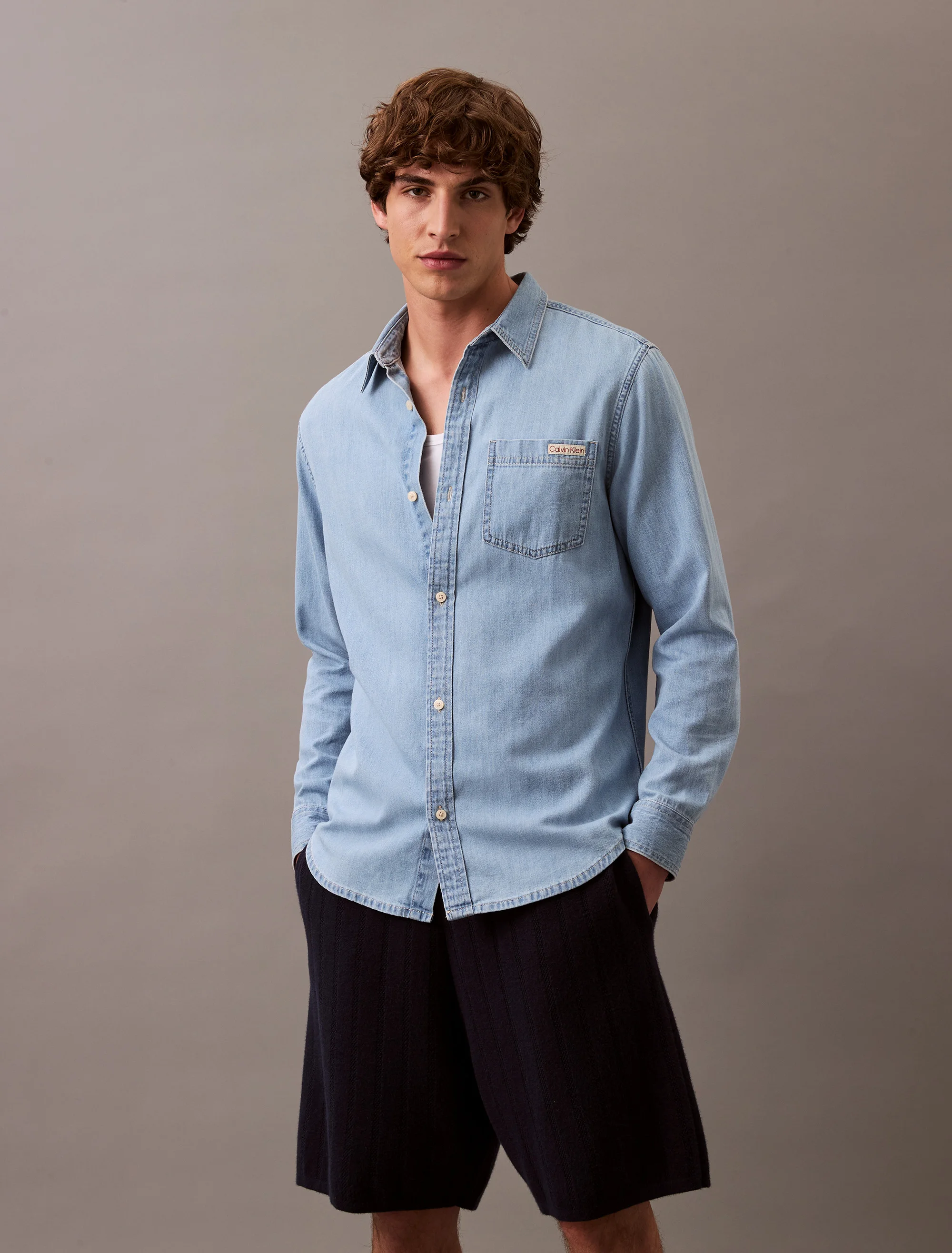 CK JEANS Áo Sơ Mi Denim Nam Regular Fit