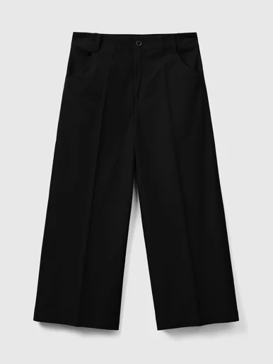 UNITED COLORS OF BENETTON Quần Dài Nữ 100% Cotton Cropped Trousers