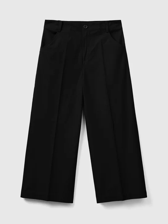 UNITED COLORS OF BENETTON Quần Dài Nữ 100% Cotton Cropped Trousers