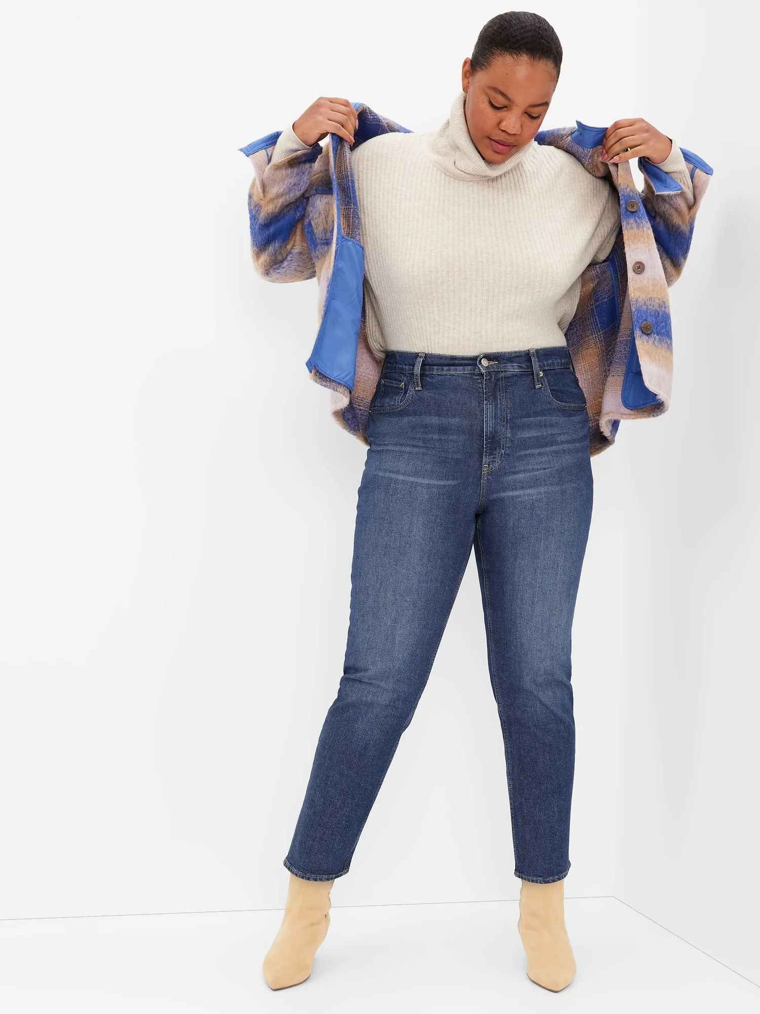 GAP Quần Jeans Dài Nữ - Straight