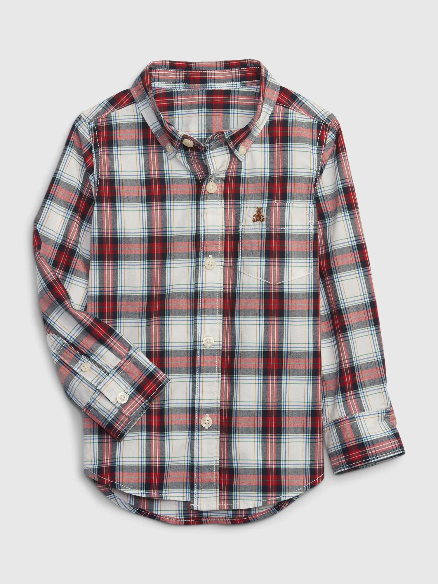 GAP Áo Sơ Mi Tay Dài Em Bé Trai Toddler - Poplin