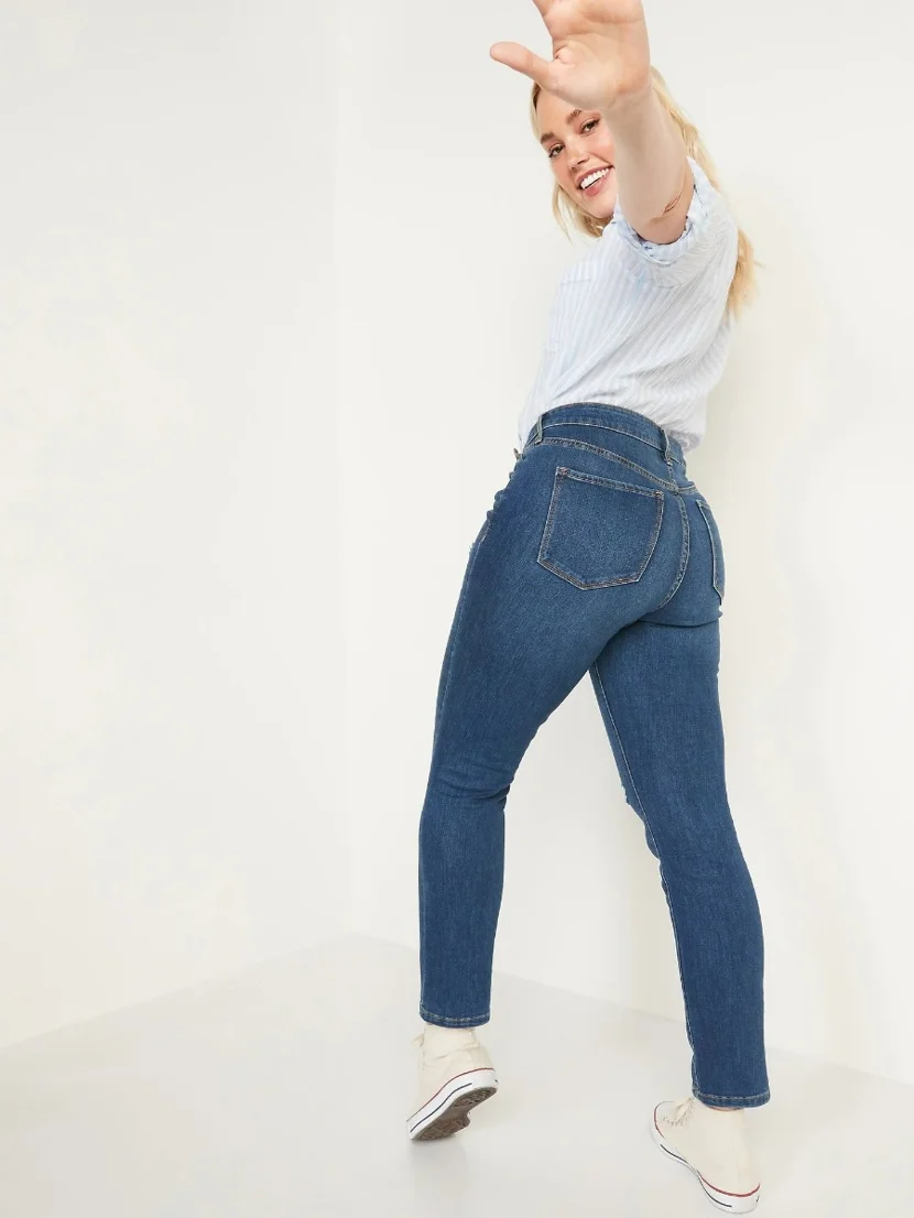 OLD NAVY Quần Jean Nữ Ống Đứng