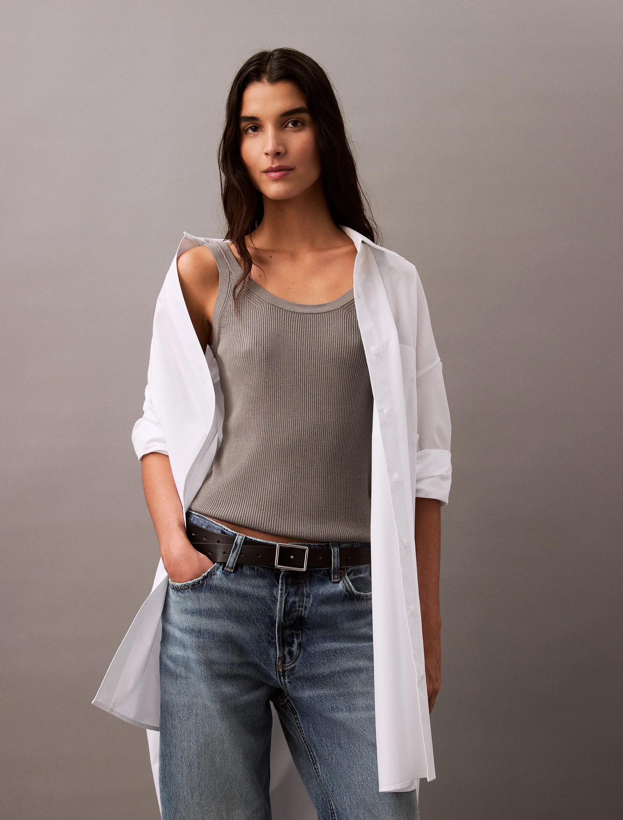 CK JEANS Áo Ba Lỗ Nữ