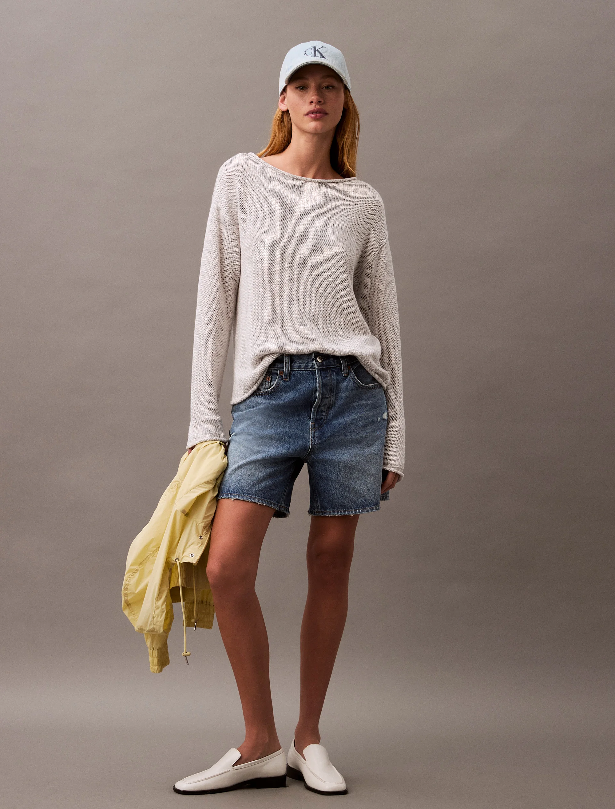 CK JEANS Áo Len Nữ Boxy Fit