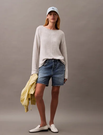 CK JEANS Áo Len Nữ Boxy Fit