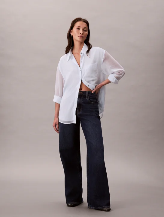 CK JEANS Áo Sơ Mi Nữ Classic Fit