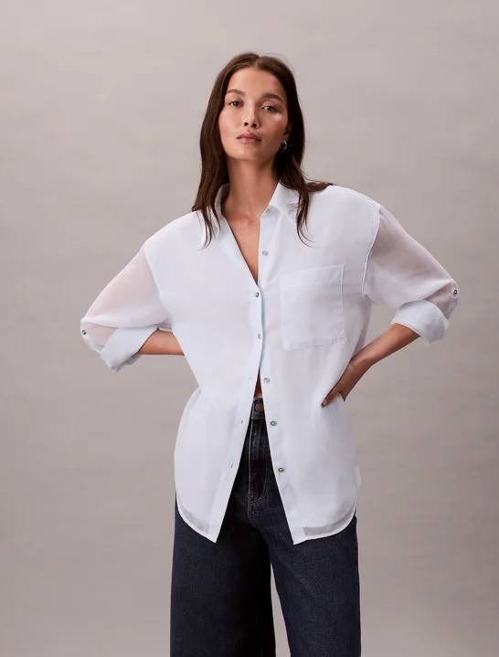 CK JEANS Áo Sơ Mi Nữ Classic Fit