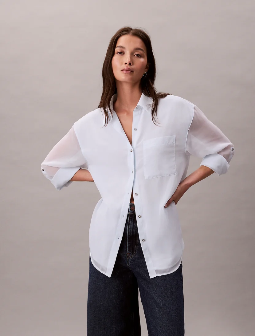 CK JEANS Áo Sơ Mi Nữ Classic Fit