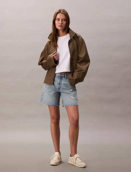 CK JEANS Áo Thun Nữ Cropped Relaxed T-Shirt