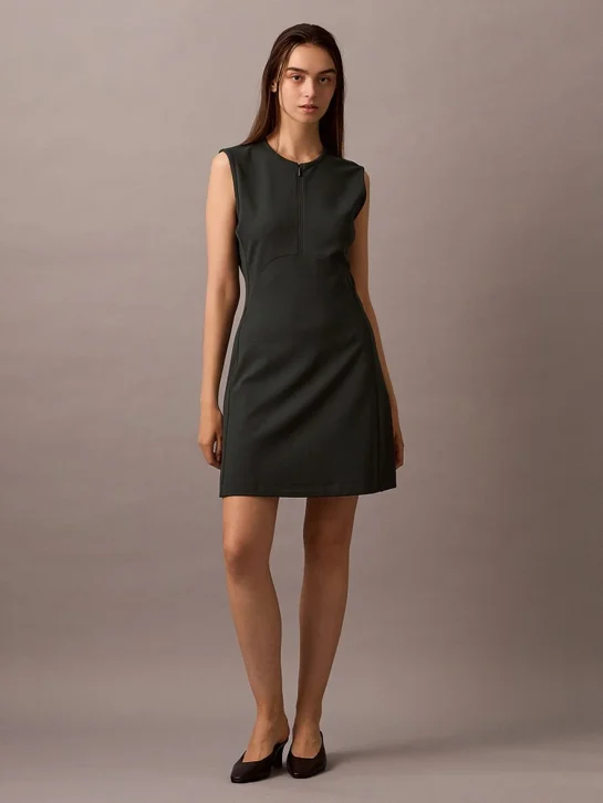 CK JEANS Đầm Nữ Quarter Zip A-Line Mini Dress
