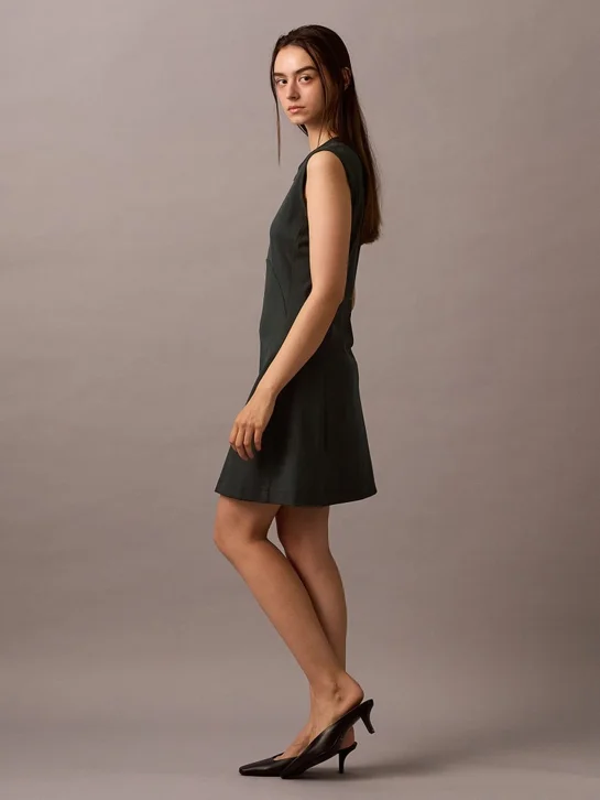 CK JEANS Đầm Nữ Quarter Zip A-Line Mini Dress