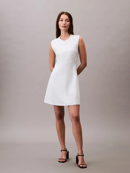 CK JEANS Đầm Nữ Quarter Zip A-Line Mini Dress