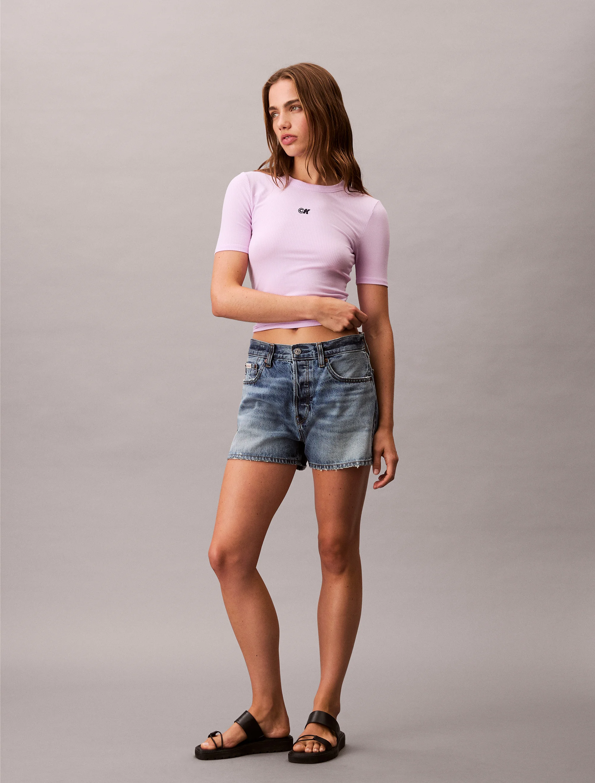 CK JEANS Áo Thun Nữ Modal Slim Fit