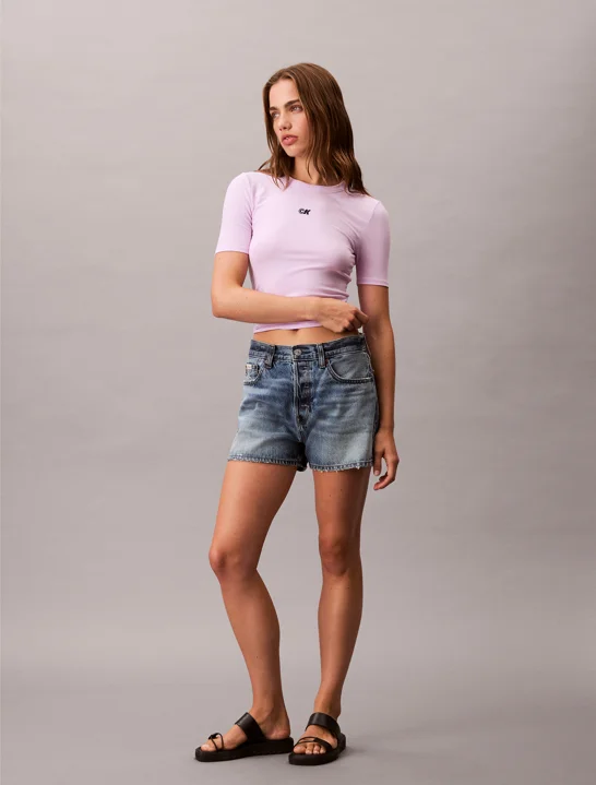 CK JEANS Áo Thun Nữ Modal Slim Fit