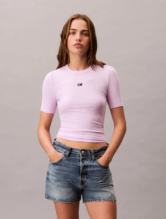 CK JEANS Áo Thun Nữ Modal Slim Fit