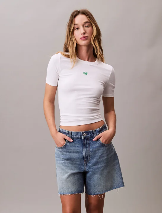 CK JEANS Áo Thun Nữ Modal Slim Fit