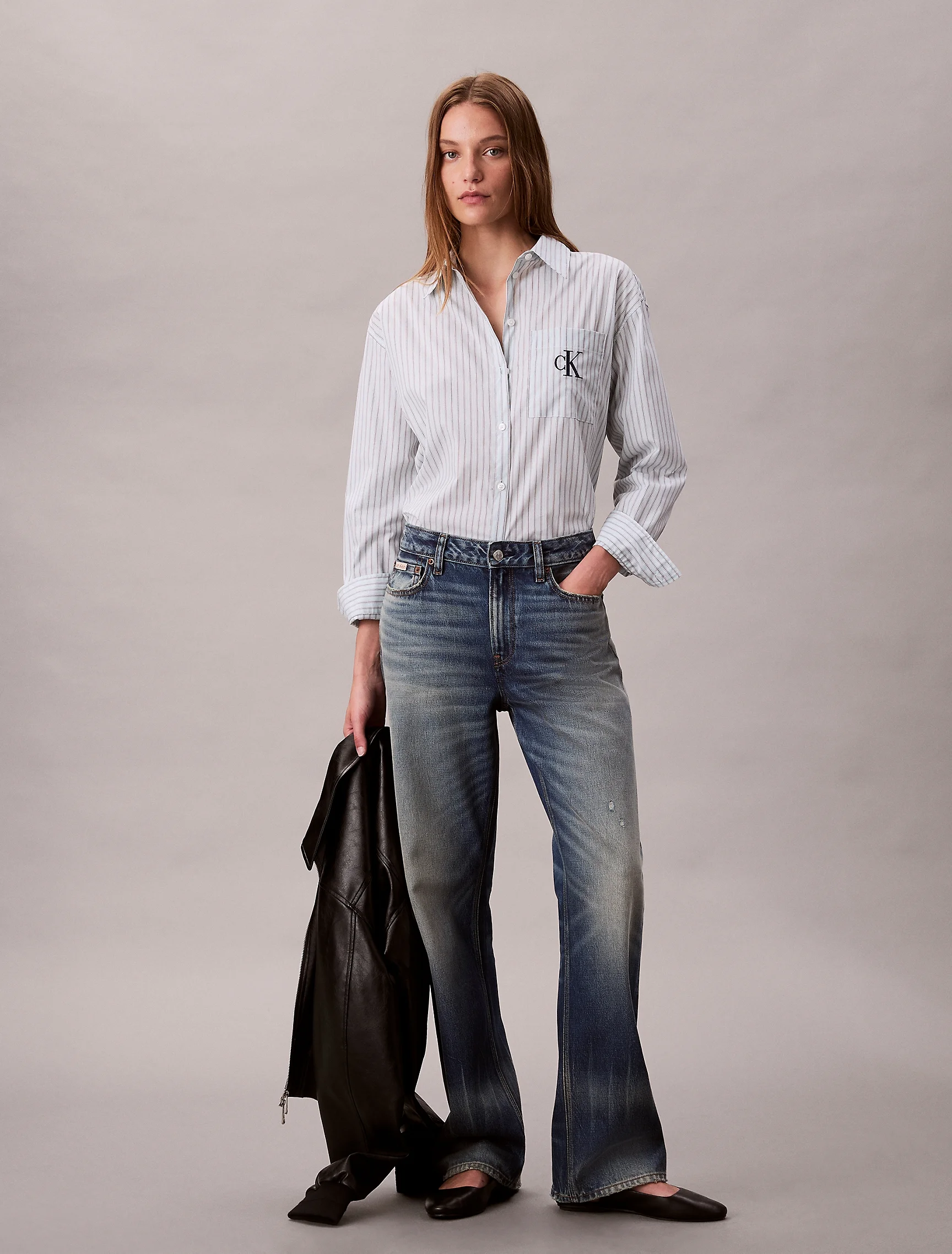 CK JEANS Áo Sơ Mi Nữ Relaxed Fit