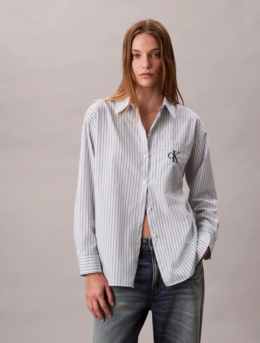 CK JEANS Áo Sơ Mi Nữ Relaxed Fit
