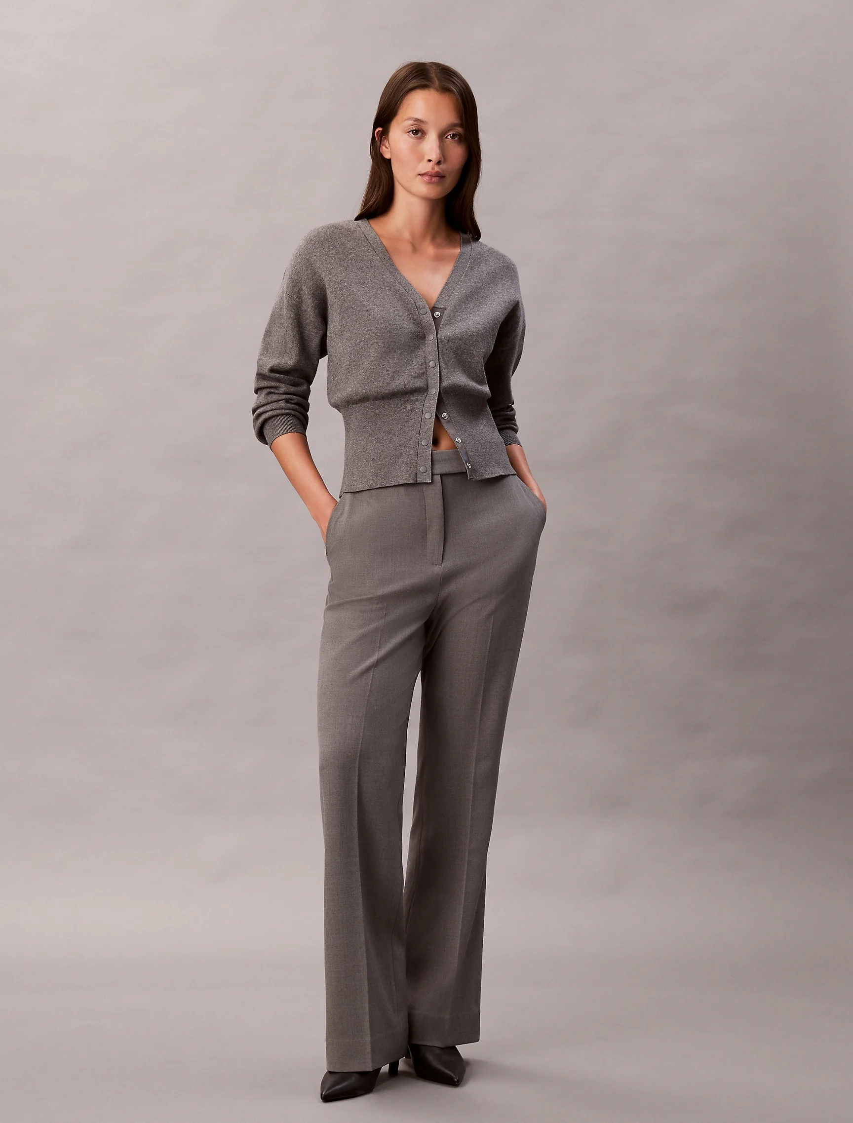 CK JEANS Áo Len Nữ Half Milano Cardigan