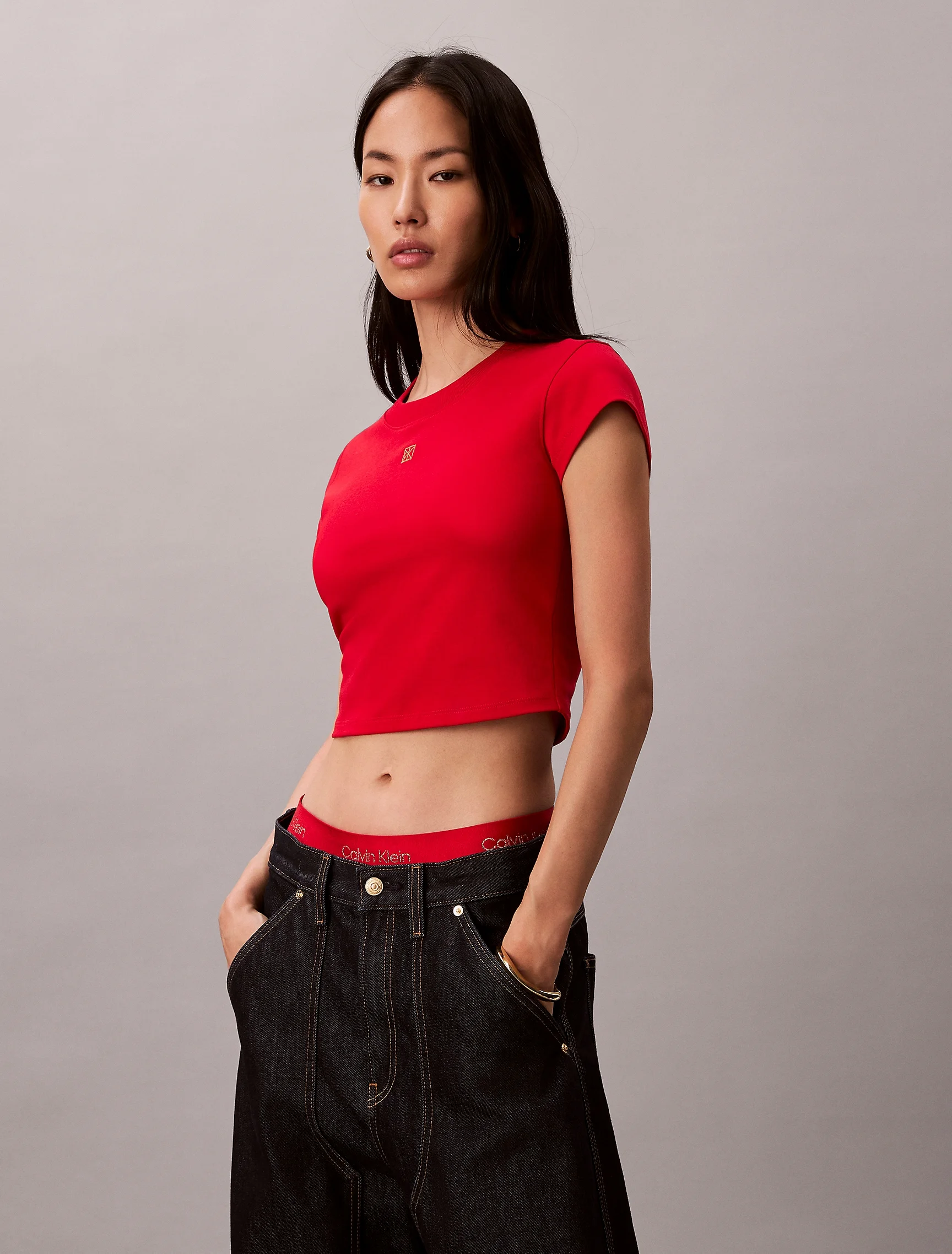 CK JEANS Áo Nữ LNY Baby Fit