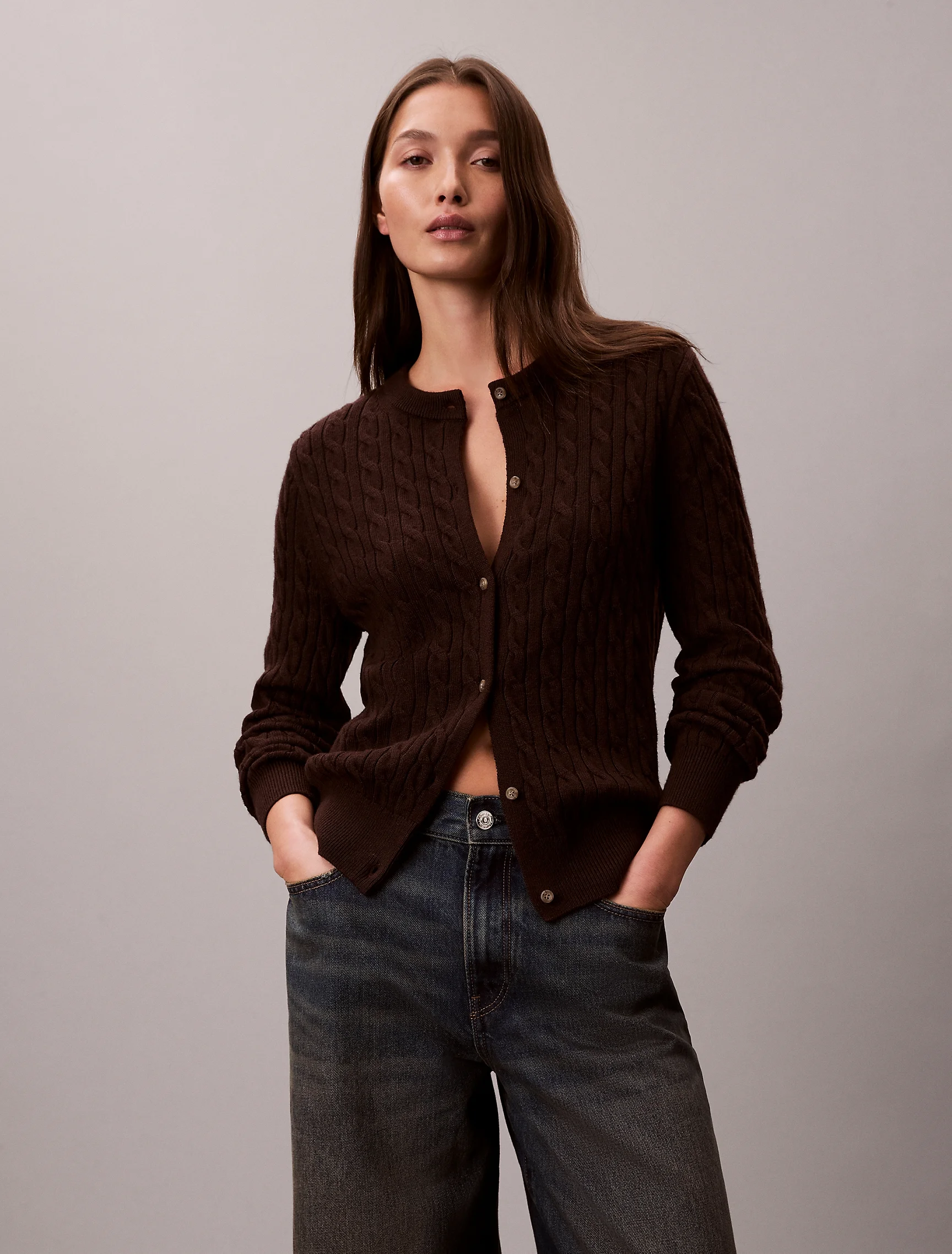 CK JEANS Áo Len Nữ Slim Fit