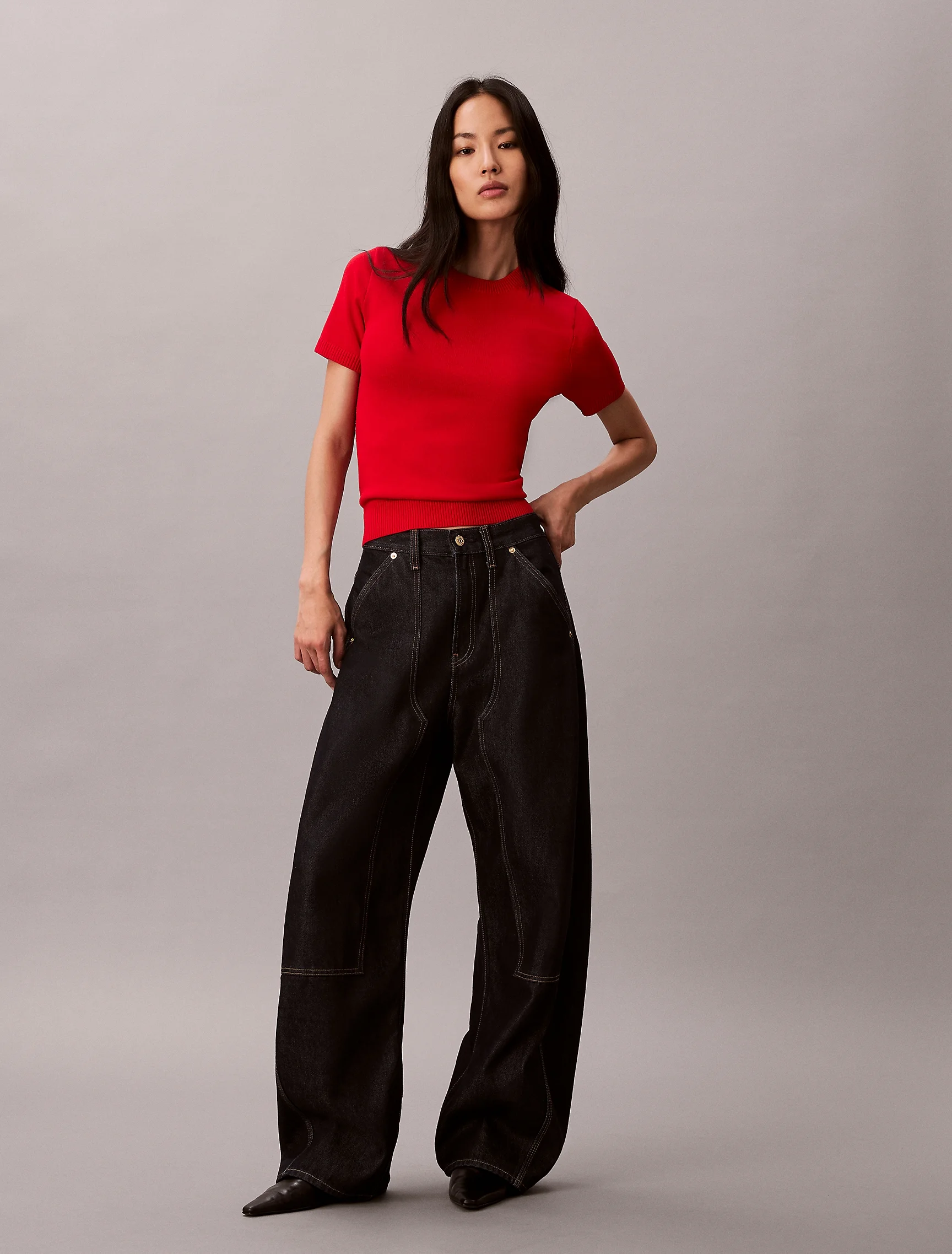 CK JEANS Áo Len Nữ LNY Baby Fit