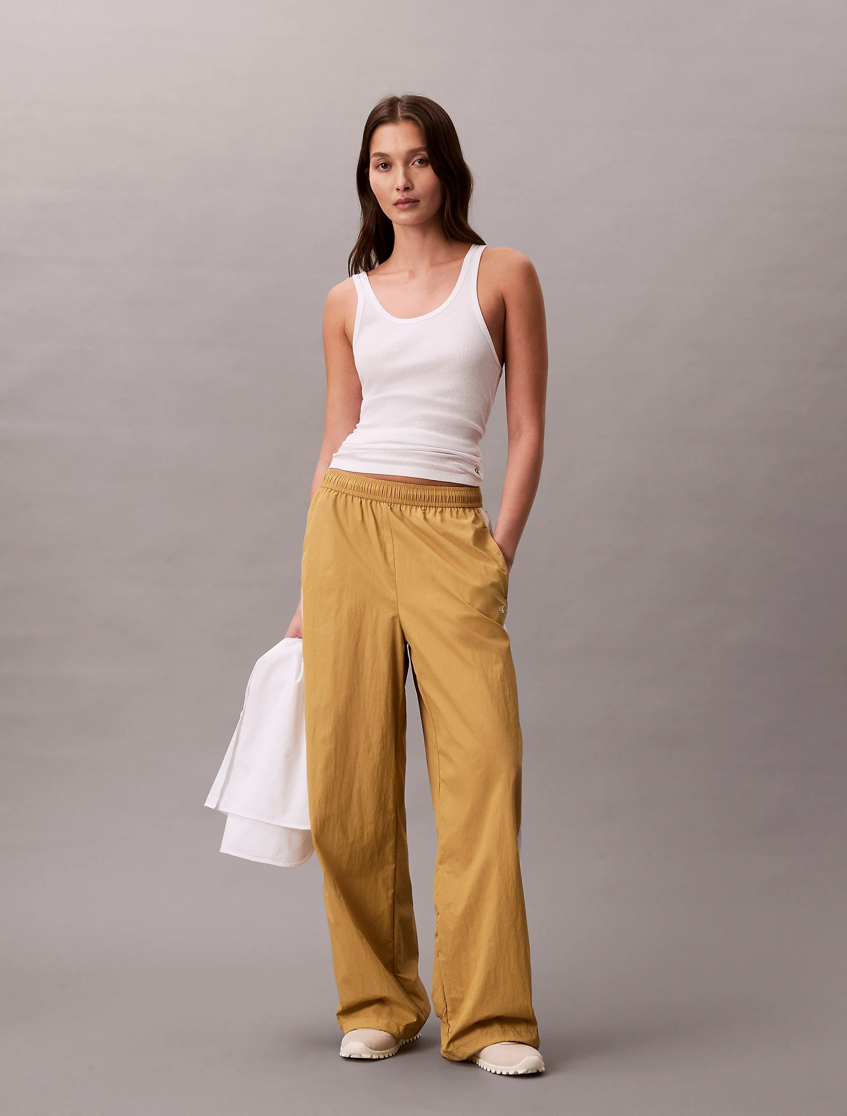 CK JEANS Quần Dài Nữ Relaxed Nylon Track Pants