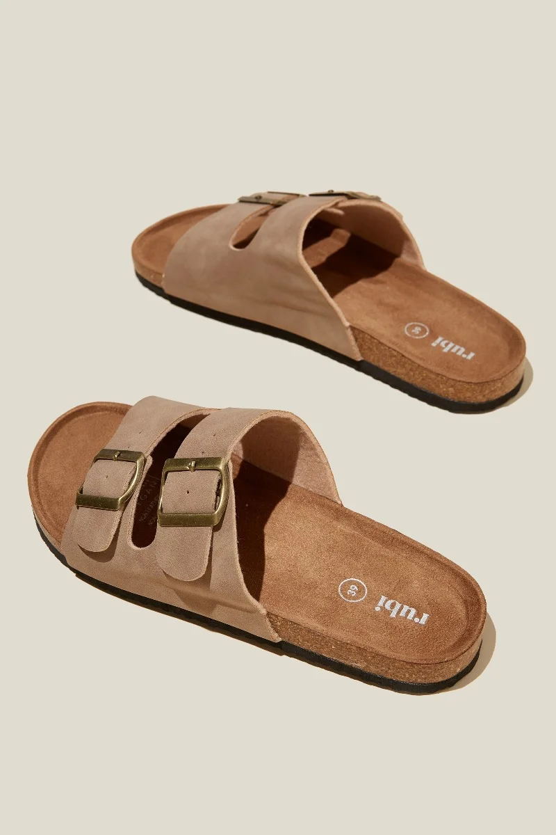 COTTON ON RUBI Dép Quai Ngang Nữ-Rex Double Buckle Slide