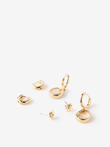 COTTON ON RUBI Bộ 3 Bông Tai Nữ - 3Pk Mid Earring