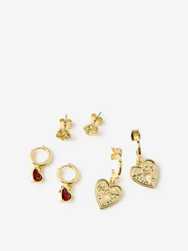 COTTON ON RUBI Bộ 3 Bông Tai Nữ - 3Pk Mid Earring