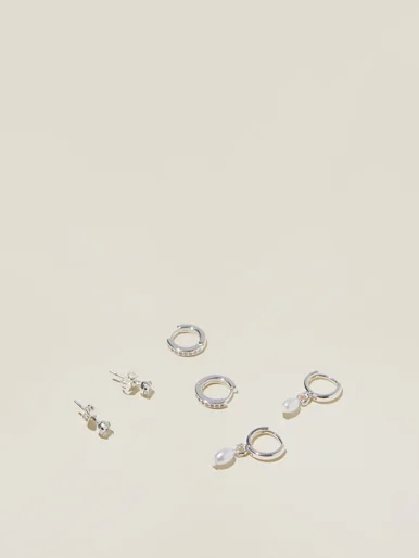 COTTON ON RUBI Bộ 3 Bông Tai Nữ - 3Pk Small Earring
