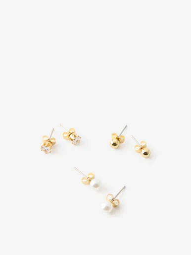 COTTON ON RUBI Bộ 3 Bông Tai Nữ - 3Pk Small Earring