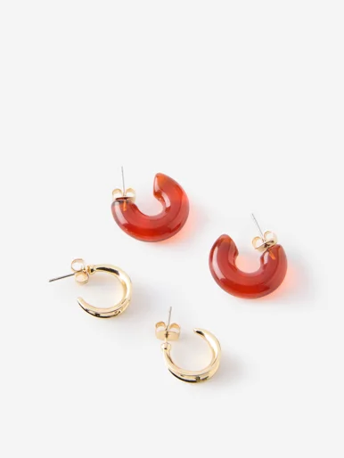 COTTON ON RUBI Bộ 2 Bông Tai Nữ - 2Pk Mid Earring