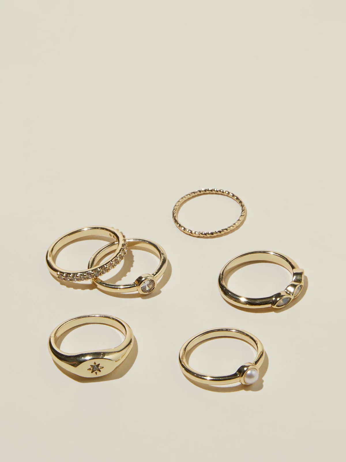 COTTON ON RUBI Bộ 5 Nhẫn Nữ - Multipack Rings