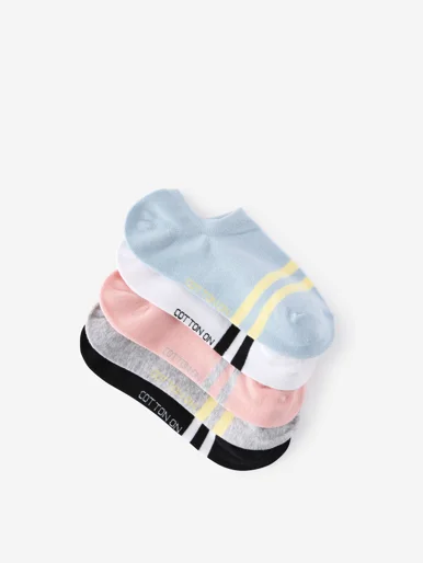 COTTON ON RUBI Bộ 5 Đôi Vớ Ngắn Nữ - 5Pk Sports Low Cut Sock