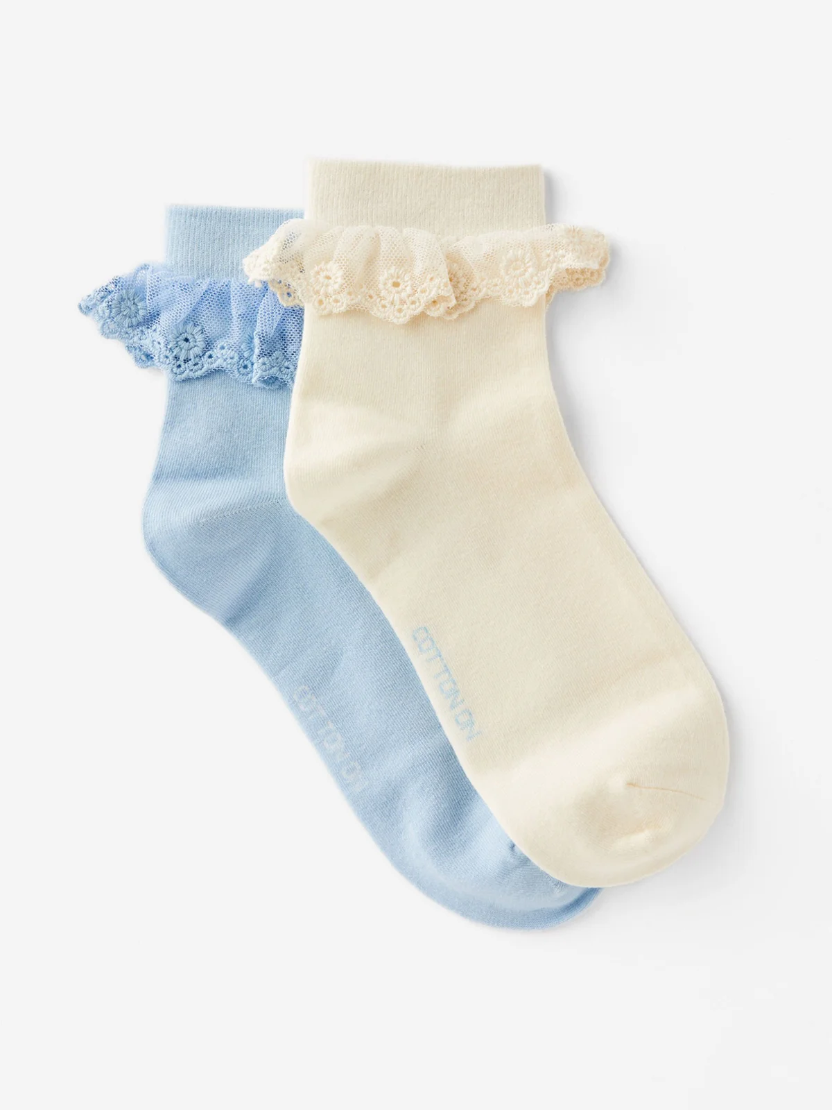 COTTON ON RUBI Bộ 2 Vớ Ngắn-The Perfect Pair Pretty Frill Sock