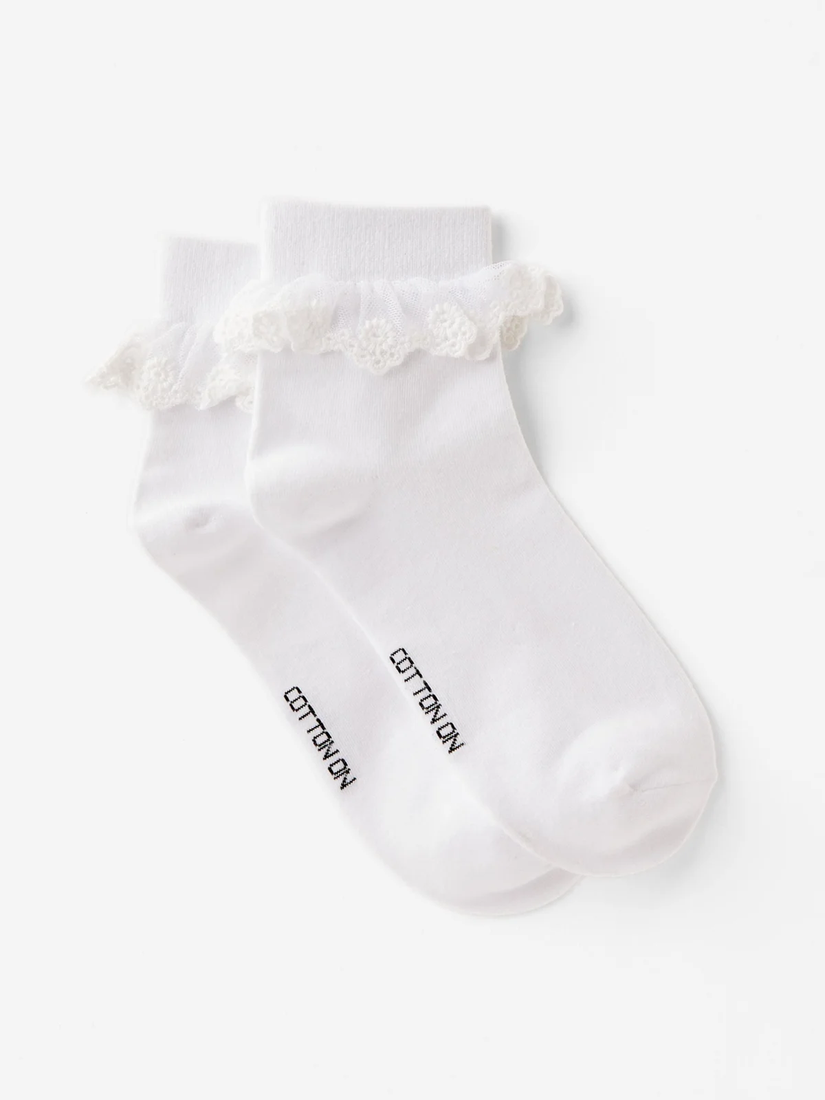 COTTON ON RUBI Bộ 2 Vớ Ngắn-The Perfect Pair Pretty Frill Sock