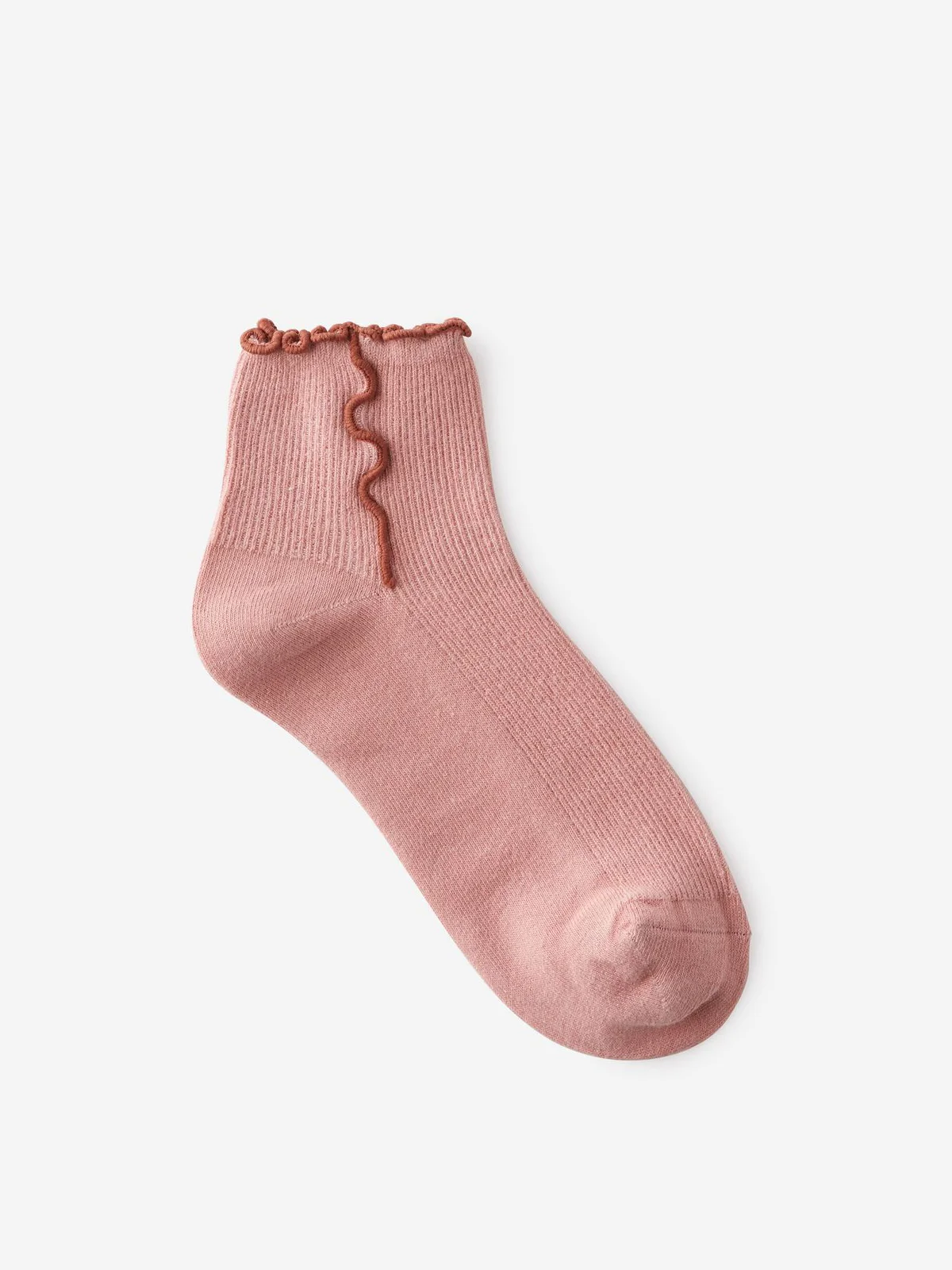 COTTON ON RUBI Vớ Ngắn Nữ-Fashion Frill Ribbed Ankle Sock