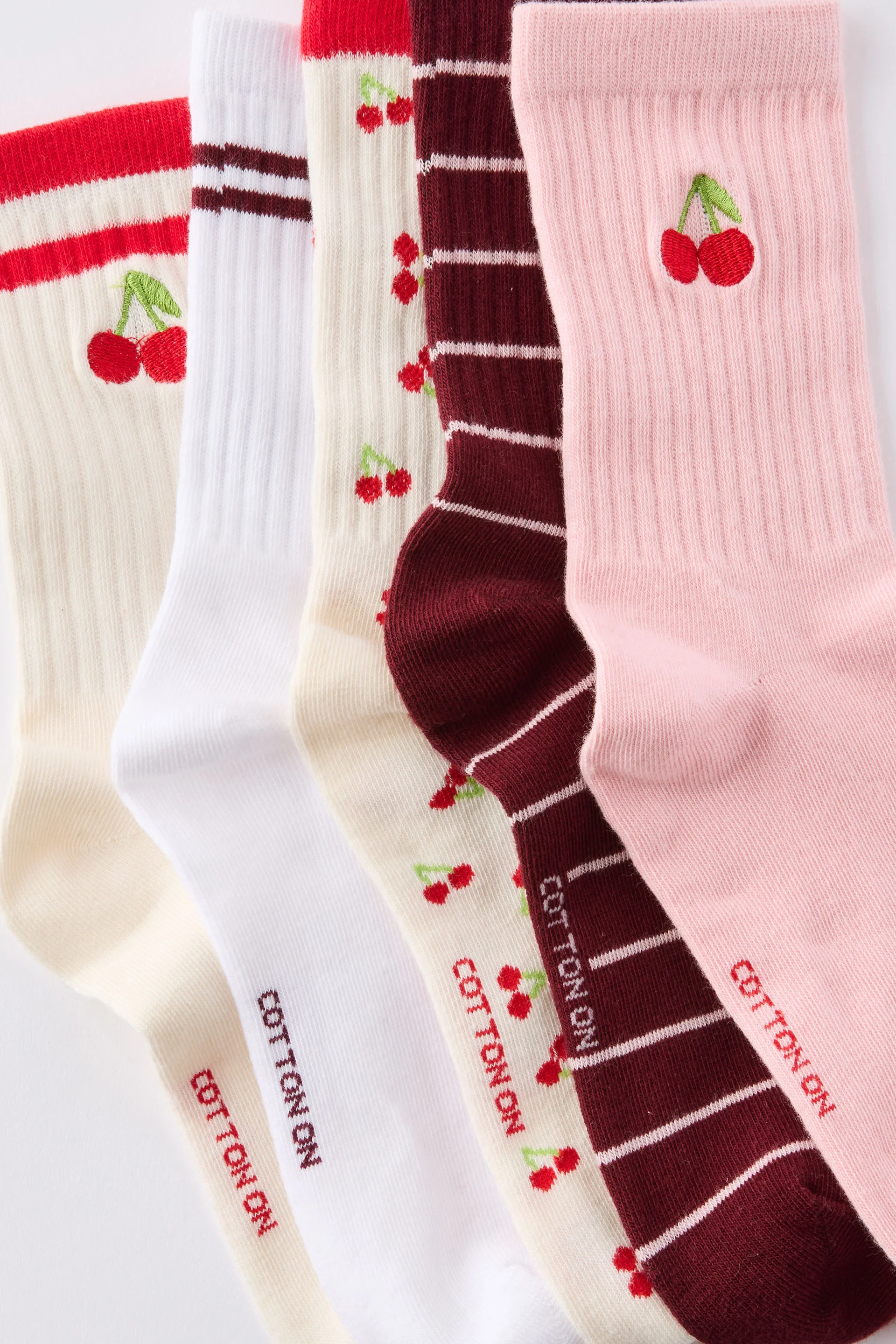 COTTON ON RUBI Bộ 5 Đôi Vớ Dài - 5Pk Crew Sock