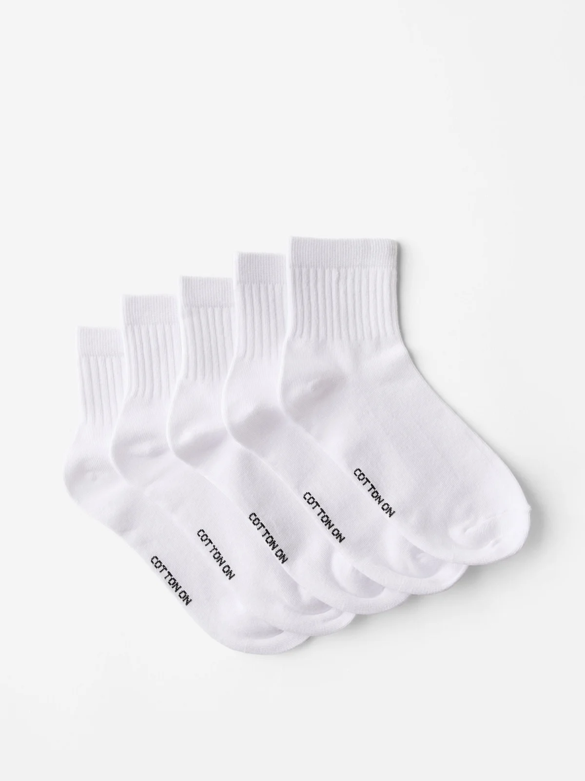 COTTON ON RUBI Bộ 5 Đôi Vớ Ngắn-5Pk Quarter Crew Sock
