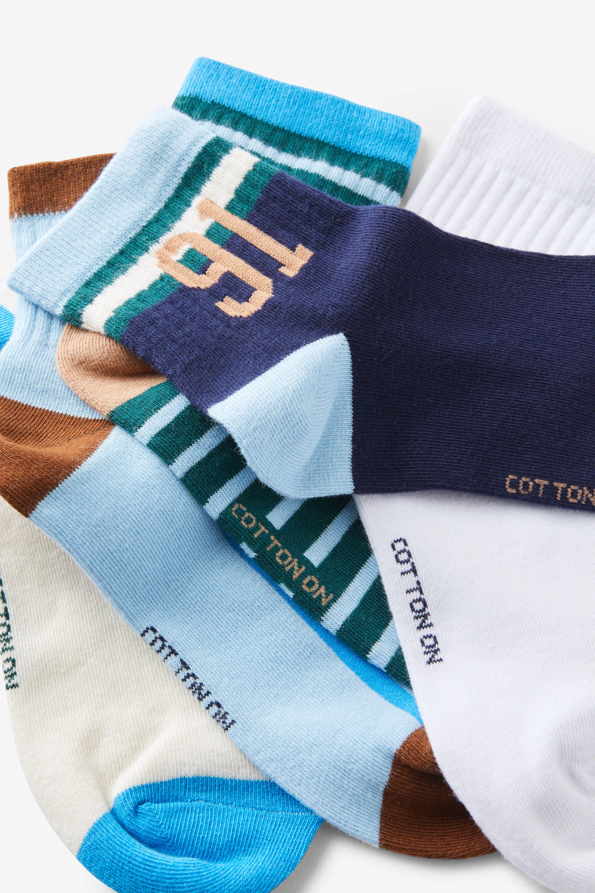 COTTON ON RUBI Bộ 5 Đôi Vớ Ngắn - 5Pk Quarter Crew Sock