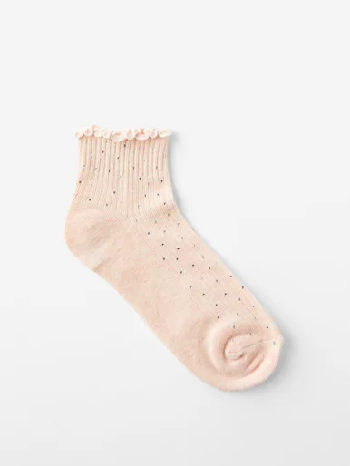 COTTON ON RUBI Vớ Ngắn-Diamante Frill Ankle Sock